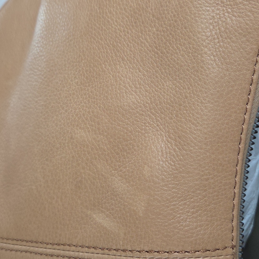 American Leather Co. Hudson Hobo Shoulder Bag. Tan Macadamia Color.NWT 9" Heigh. - Picture 11 of 16